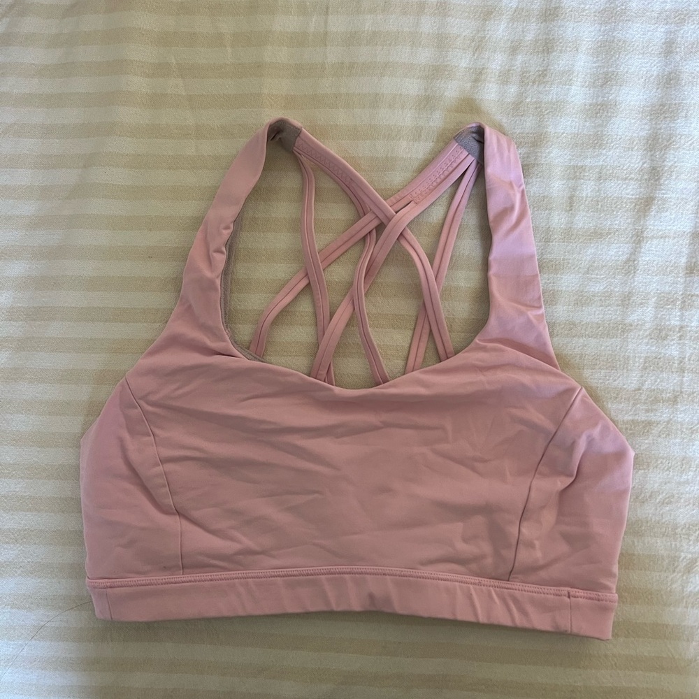 Pink Lululemon Energy Sports Bra